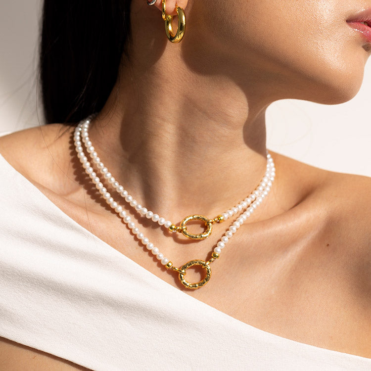 Pearl Odyssey Necklace in Gilded Silver