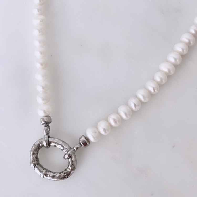 Pearl Odyssey Silver Necklace