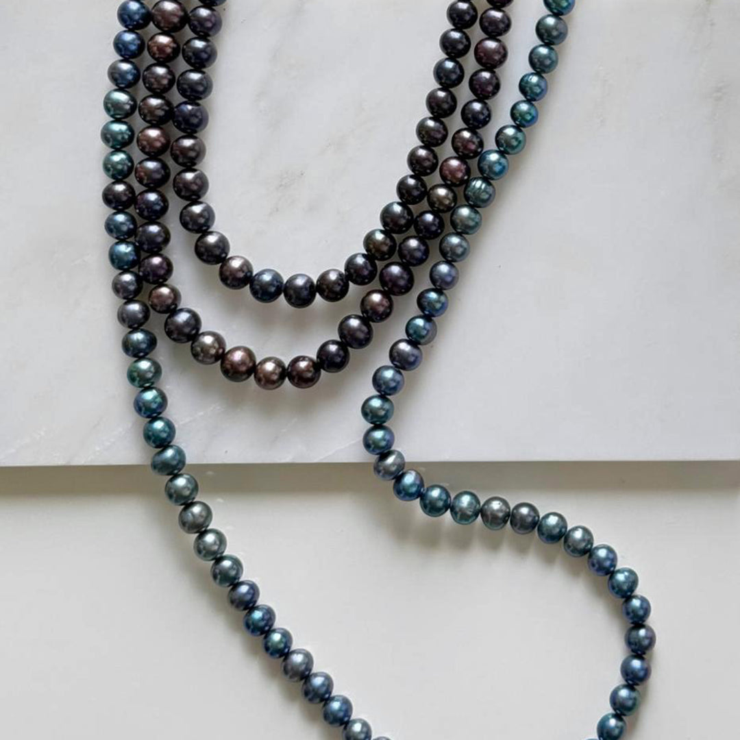 Colier Arwen L Peacock, Perle si Piele
