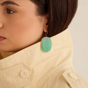 Green Balmoral Earrings, Silver Gilt