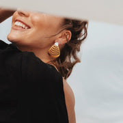 Cercei Eccu din Argint Aurit