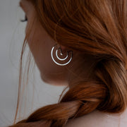 Cercei Crosshairs Hoops, Argint