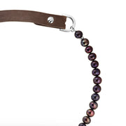 Colier Arden S Aubergine, Perle si Piele