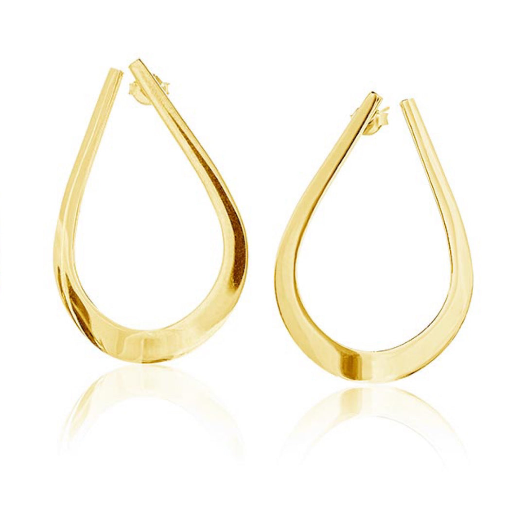 Parabola Earrings in Gilded Silver