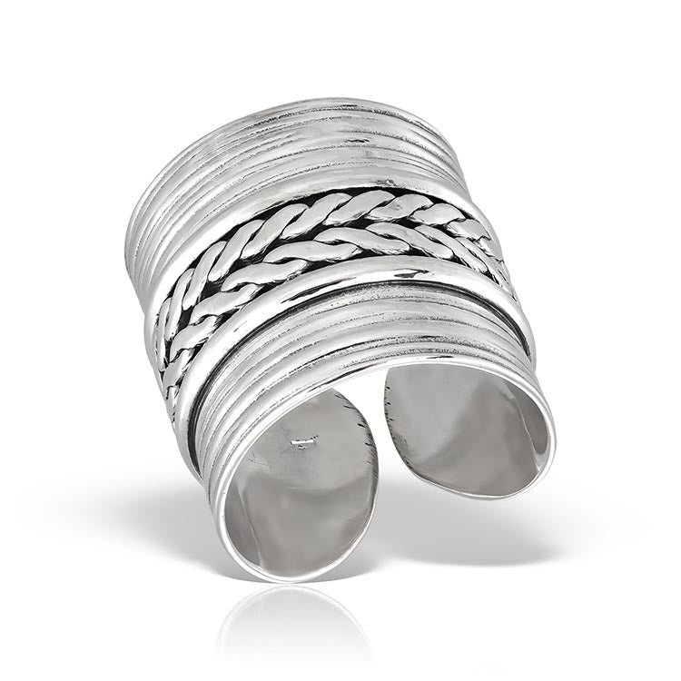 Braid Band Ring, Silver