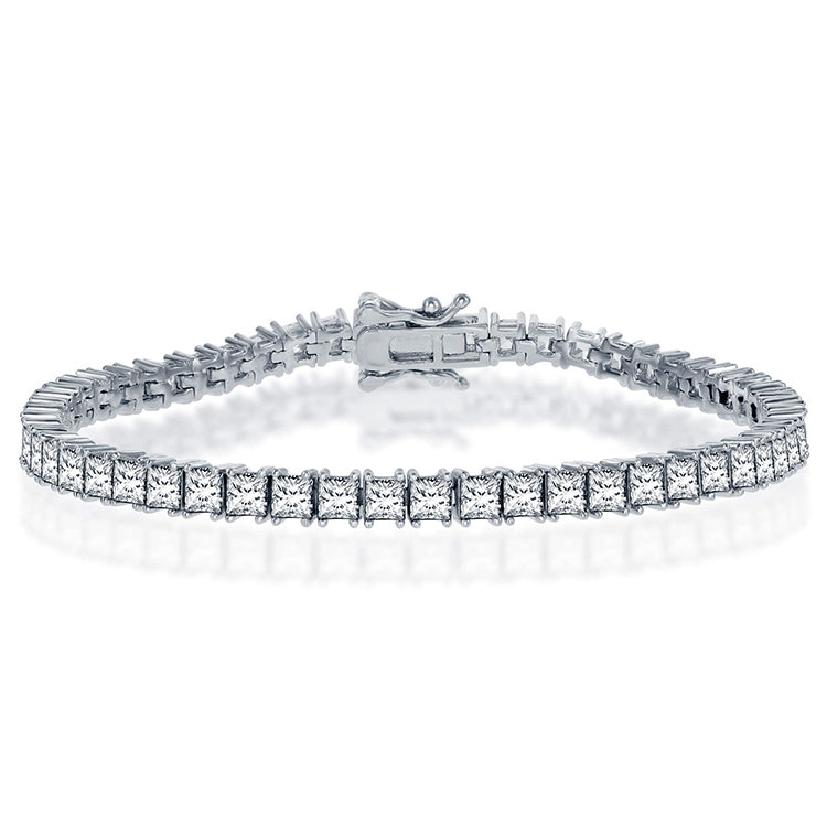 Silver Tennis Square Cut 35 bracelet